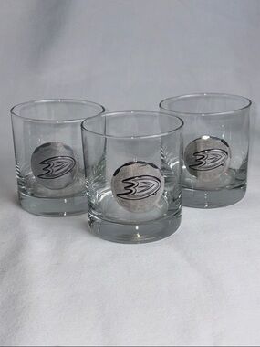 Anaheim Ducks Wendell August Forge 11oz Rocks/Whiskey Glasses NHL - Set of 3